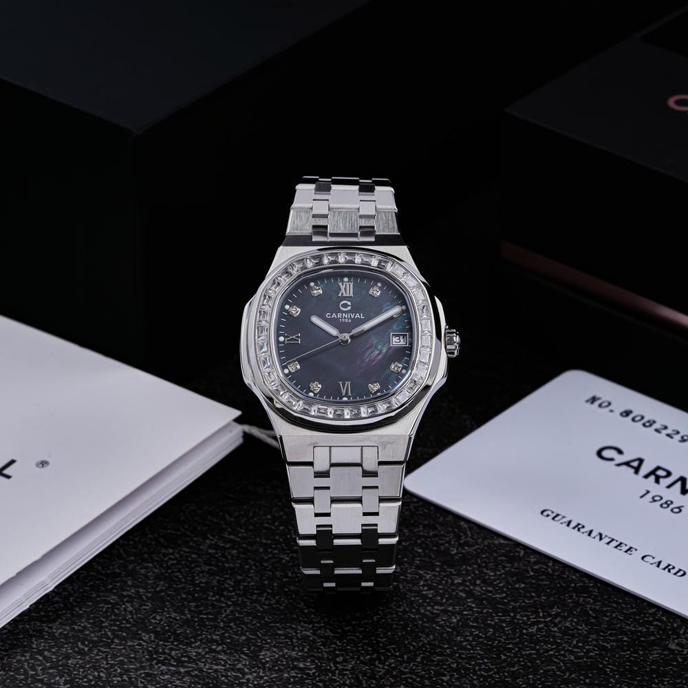 Đồng hồ Nữ Carnival 8160L2-VT-DK (Xà Cừ Đen)